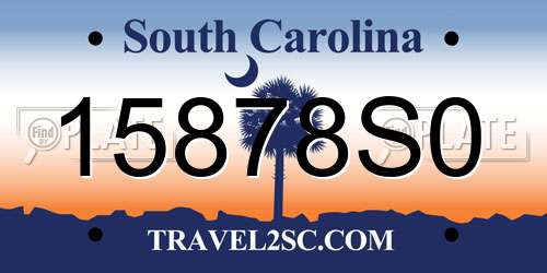 15878S0 South Carolina License Plate