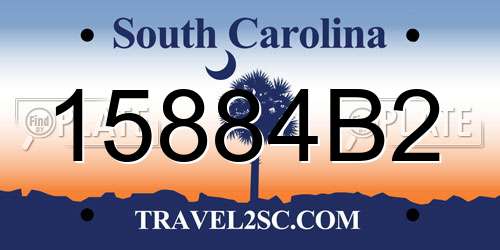 15884B2 South Carolina License Plate