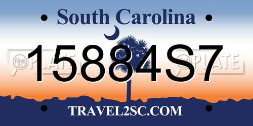 15884S7 South Carolina License Plate