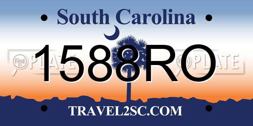 1588RO South Carolina License Plate