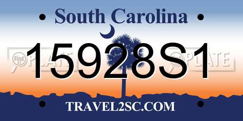 15928S1 South Carolina License Plate