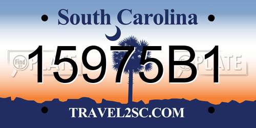 15975B1 South Carolina License Plate