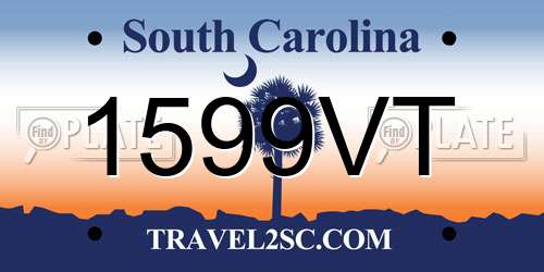 1599VT South Carolina License Plate