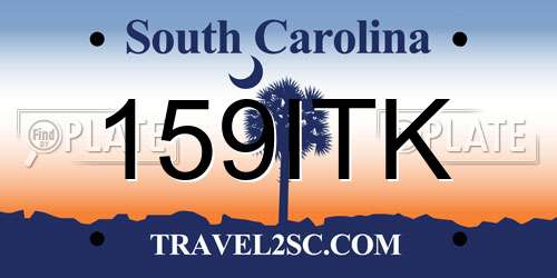 159ITK South Carolina License Plate
