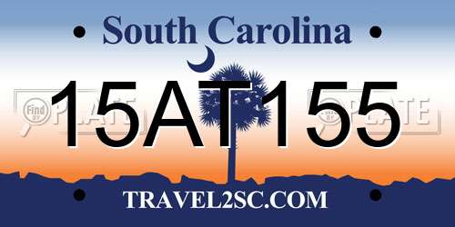 15AT155 South Carolina License Plate