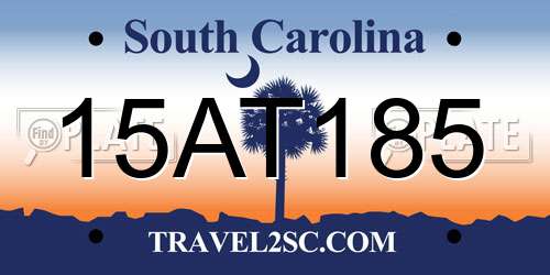 15AT185 South Carolina License Plate
