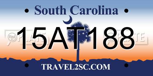 15AT188 South Carolina License Plate