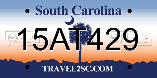 15AT429 South Carolina License Plate
