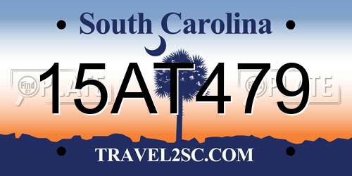 15AT479 South Carolina License Plate