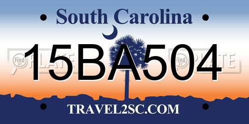 15BA504 South Carolina License Plate