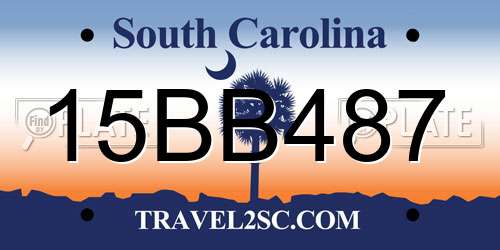 15BB487 South Carolina License Plate
