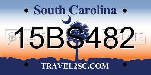 15BS482 South Carolina License Plate