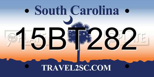 15BT282 South Carolina License Plate