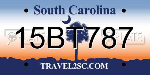 15BT787 South Carolina License Plate