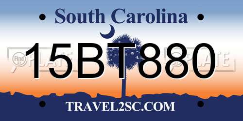 15BT880 South Carolina License Plate