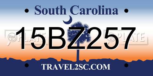 15BZ257 South Carolina License Plate