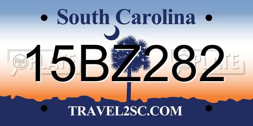 15BZ282 South Carolina License Plate