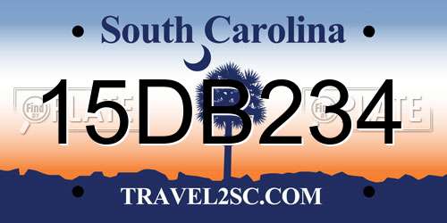 15DB234 South Carolina License Plate