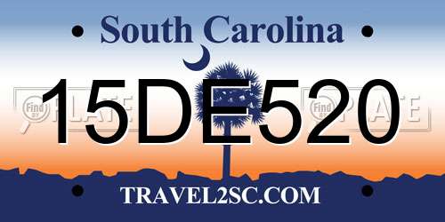 15DE520 South Carolina License Plate