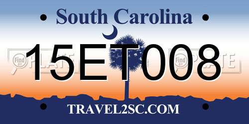 15ET008 South Carolina License Plate
