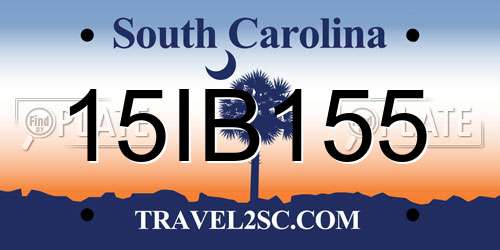 15IB155 South Carolina License Plate