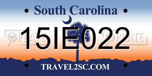 15IE022 South Carolina License Plate