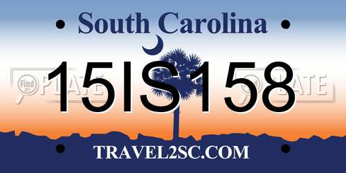 15IS158 South Carolina License Plate