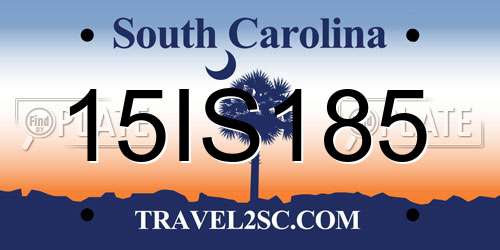 15IS185 South Carolina License Plate