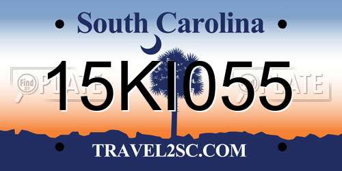 15KI055 South Carolina License Plate