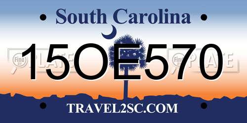 15OE570 South Carolina License Plate