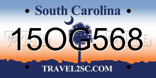 15OG568 South Carolina License Plate