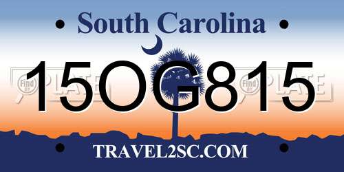 15OG815 South Carolina License Plate