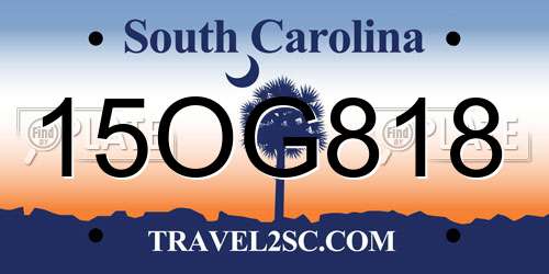 15OG818 South Carolina License Plate