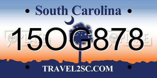 15OG878 South Carolina License Plate