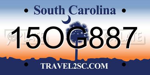15OG887 South Carolina License Plate