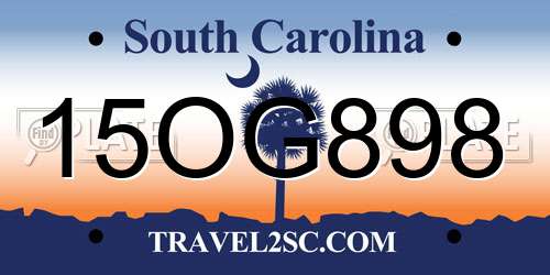 15OG898 South Carolina License Plate