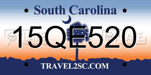 15QE520 South Carolina License Plate