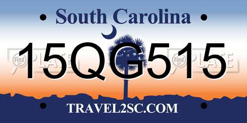 15QG515 South Carolina License Plate