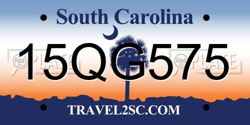 15QG575 South Carolina License Plate