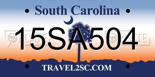 15SA504 South Carolina License Plate