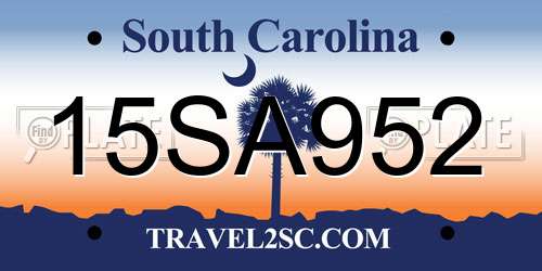 15SA952 South Carolina License Plate