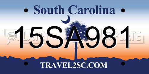 15SA981 South Carolina License Plate