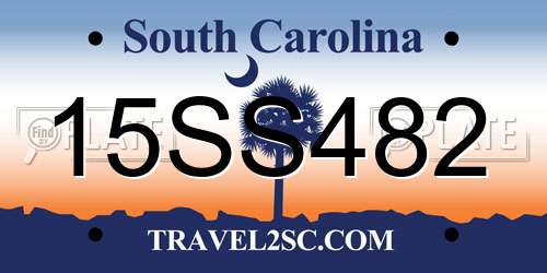15SS482 South Carolina License Plate