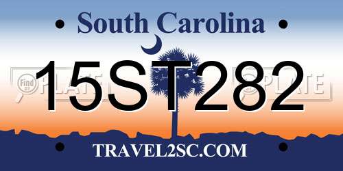 15ST282 South Carolina License Plate