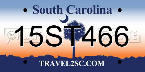 15ST466 South Carolina License Plate