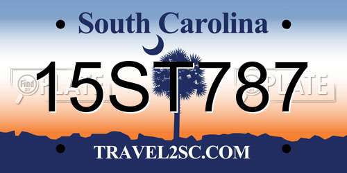15ST787 South Carolina License Plate