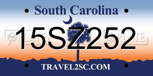 15SZ252 South Carolina License Plate