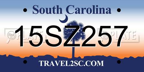 15SZ257 South Carolina License Plate