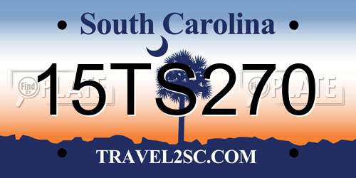 15TS270 South Carolina License Plate