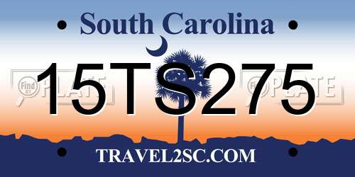 15TS275 South Carolina License Plate